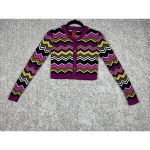 Missoni for Target Girls Chevron Cardigan Sweater Size M Multicolor Zigzag